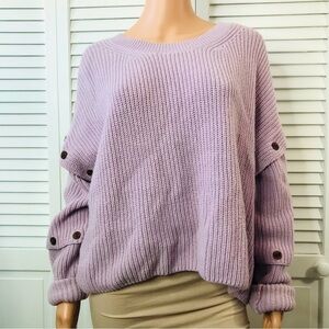 A.L.C. Lilac Oversized Crew Neck Sweater Size Medium
